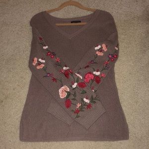 Embroidered Sleeve AE Sweater